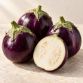 Runde lila Aubergine